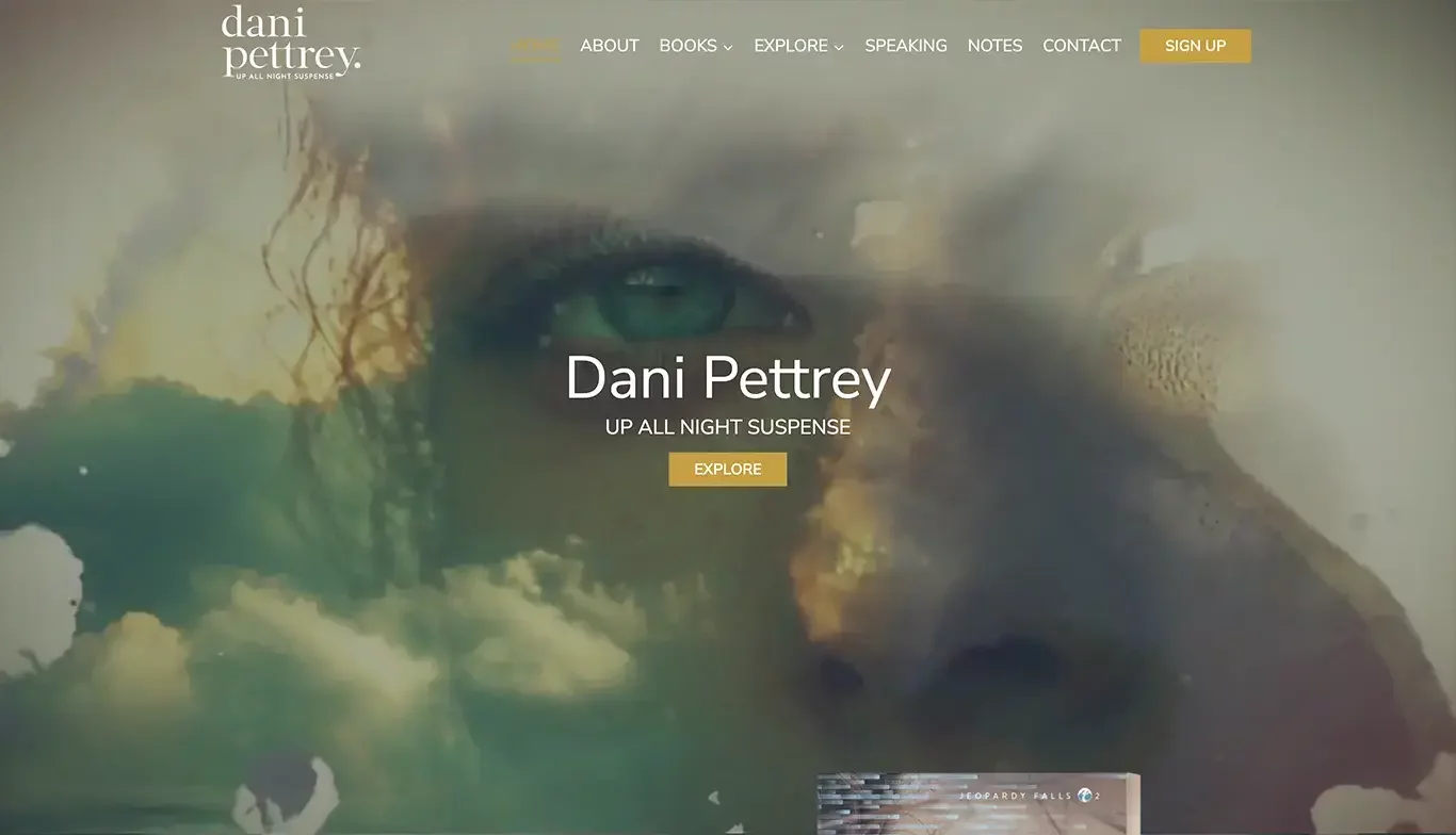 Best Author Website #5 Dani Pettrey